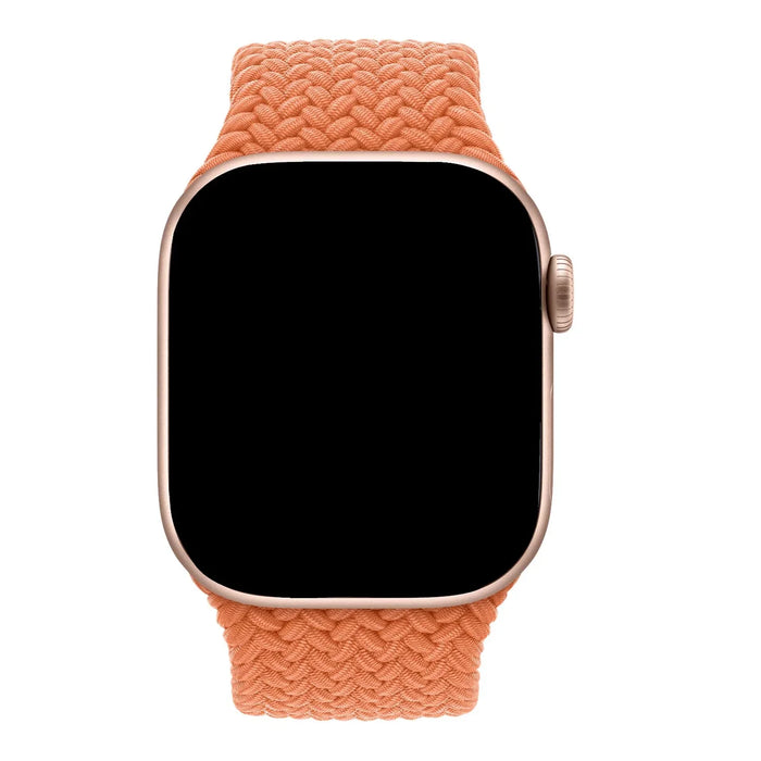 Apple Watch bandje Onyx - gevlochten - solo - nylon - Kurkuma