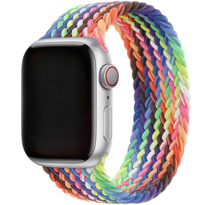 Apple Watch bandje Onyx - gevlochten - solo - nylon - pride edition 2024