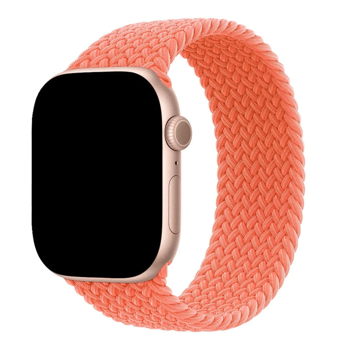 Apple Watch bandje Onyx - gevlochten - solo - nylon - tangerine