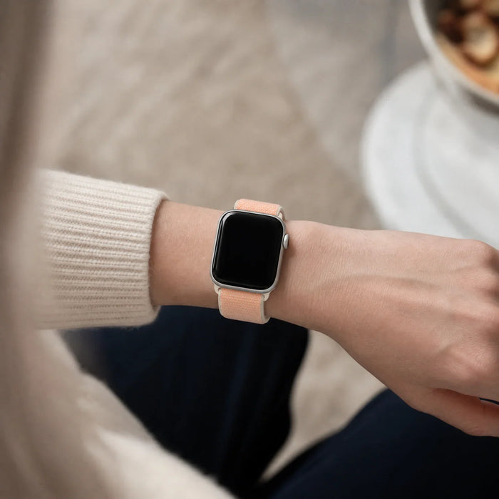 Apple Watch bandje Osvo - geweven - nylon - Cantaloupe