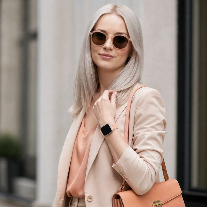 Apple Watch bandje Osvo - geweven - nylon - Cantaloupe