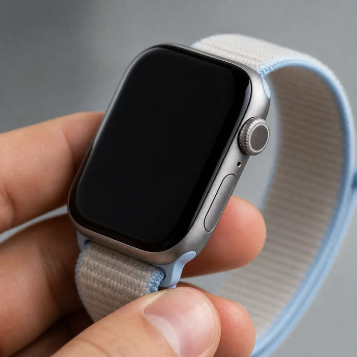 Apple Watch bandje Osvo - geweven - nylon - Dauwblauw