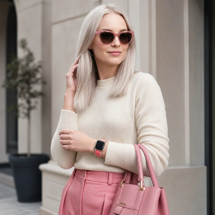 Apple Watch bandje Osvo - geweven - nylon - Guaveroze
