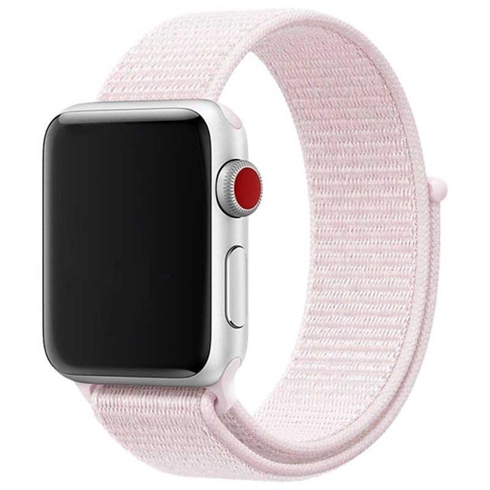 Apple Watch bandje Osvo - geweven - nylon - licht roze