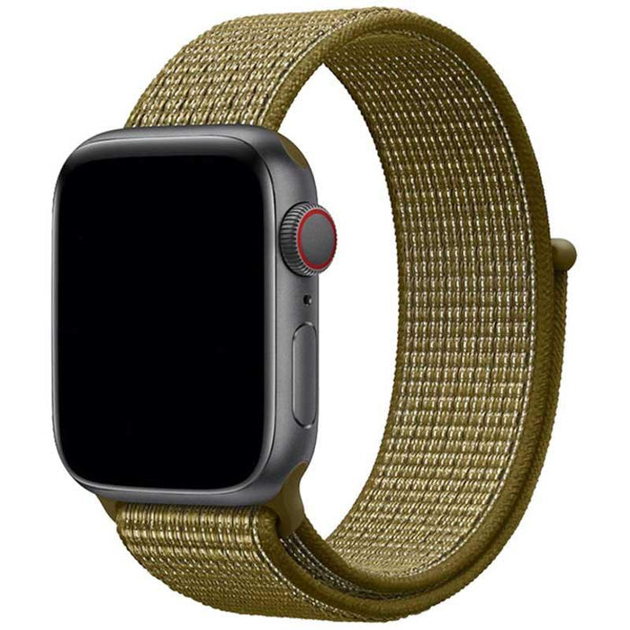 Apple Watch bandje Osvo - geweven - nylon - olijfschilfers