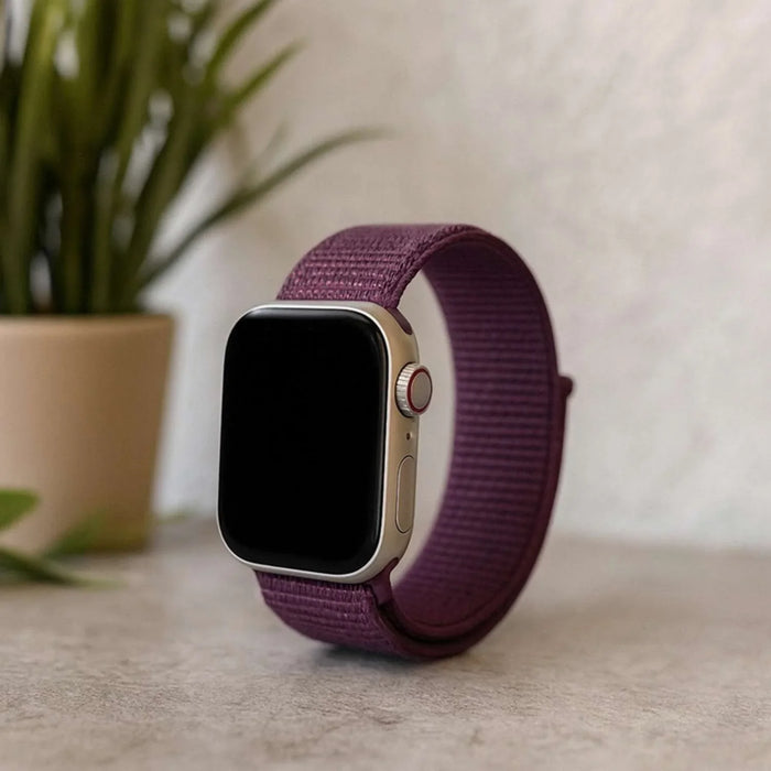Apple Watch bandje Osvo - geweven - nylon - pruimenpaars
