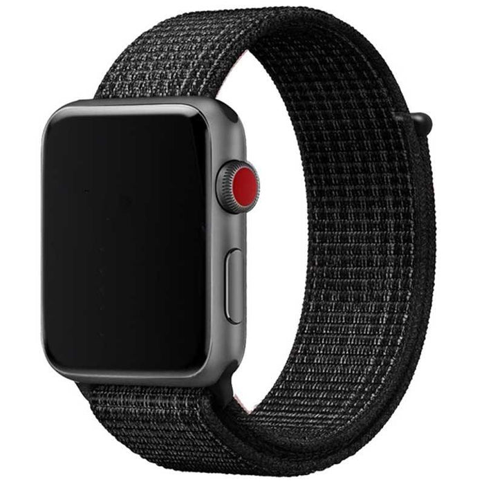 Apple Watch bandje Osvo - geweven - nylon - reflector zwart