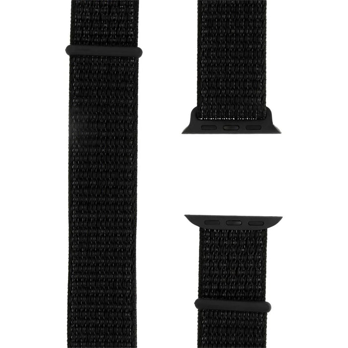 Apple Watch bandje Osvo - geweven - nylon - reflector zwart