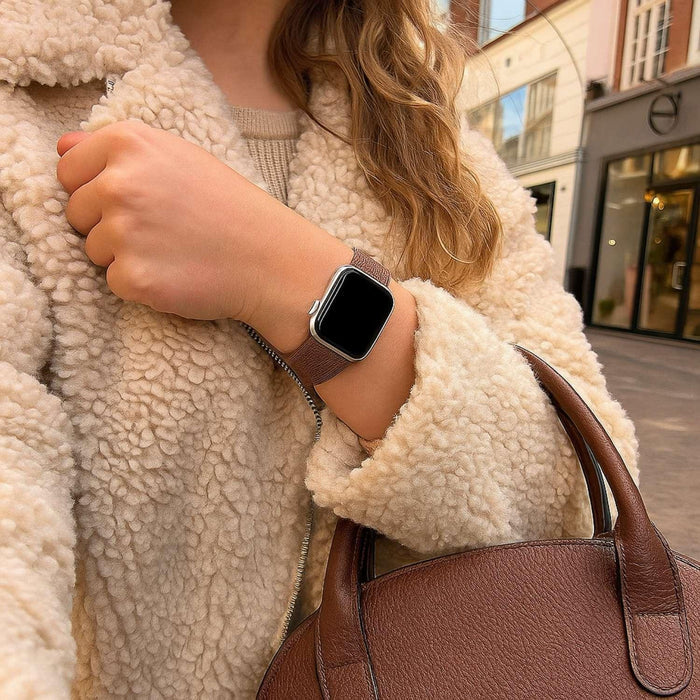 Apple Watch bandje Osvo - geweven - nylon - smokey mauve