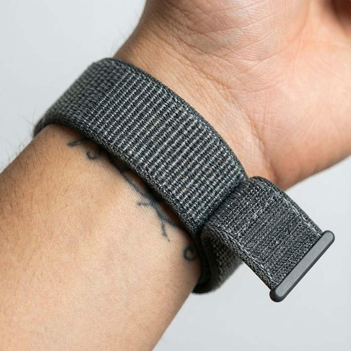 Apple Watch bandje Osvo - geweven - nylon - storm grijs