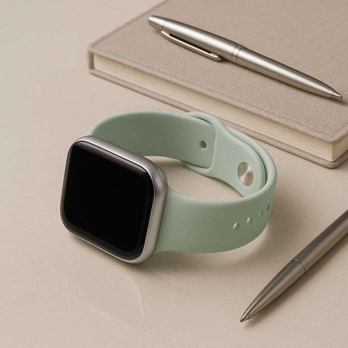 Apple Watch bandje Ovaro - siliconen - aquamarijn