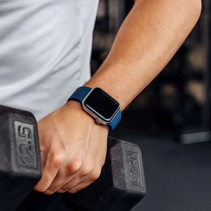 Apple Watch bandje Ovaro - siliconen - Denim blauw