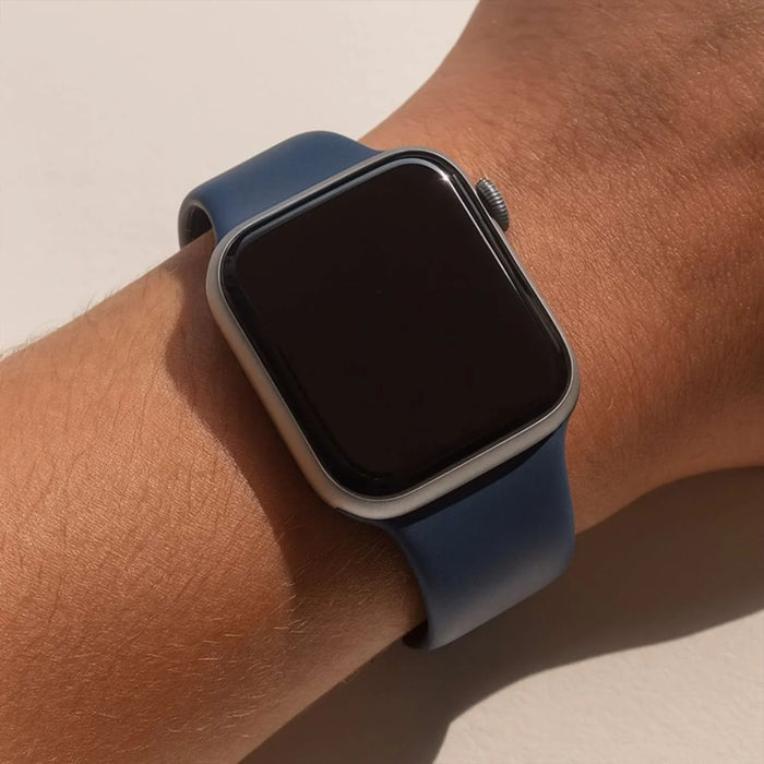 Apple Watch bandje Ovaro - siliconen - Denim blauw