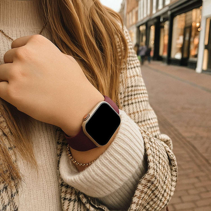 Apple Watch bandje Ovaro - siliconen - moerbei