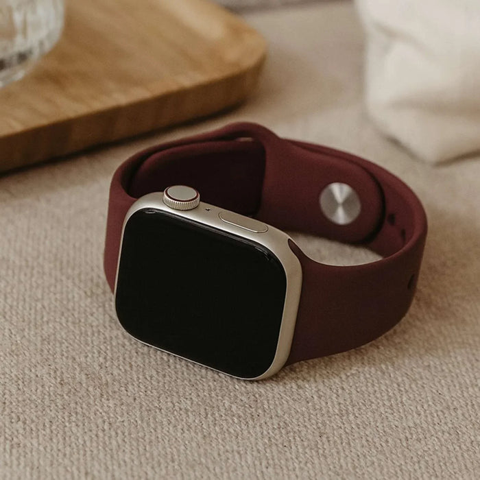 Apple Watch bandje Ovaro - siliconen - moerbei