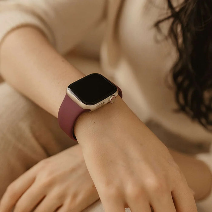Apple Watch bandje Ovaro - siliconen - moerbei