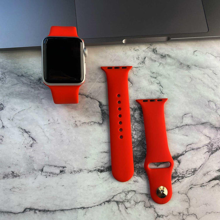 Apple Watch bandje Ovaro - siliconen - rood