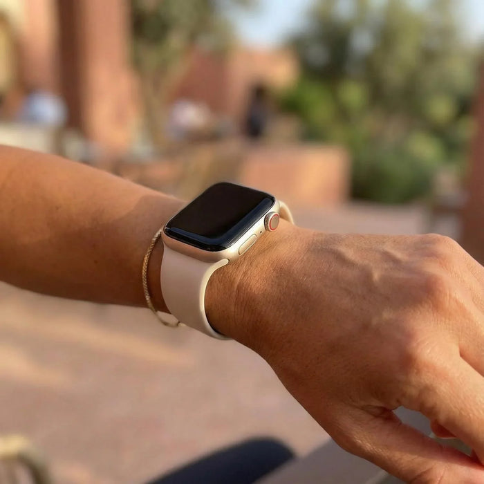 Apple Watch bandje Ovaro - siliconen - sterrenlicht