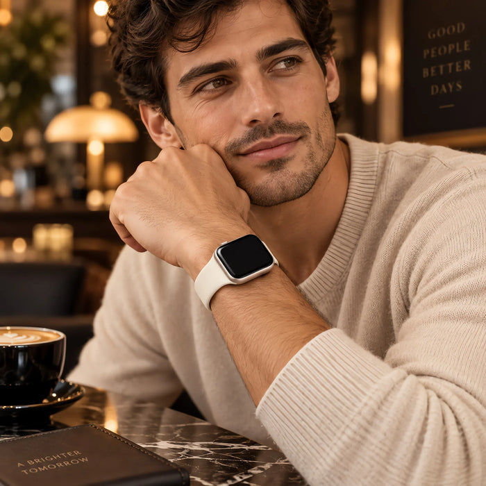 Apple Watch bandje Ovaro - siliconen - sterrenlicht