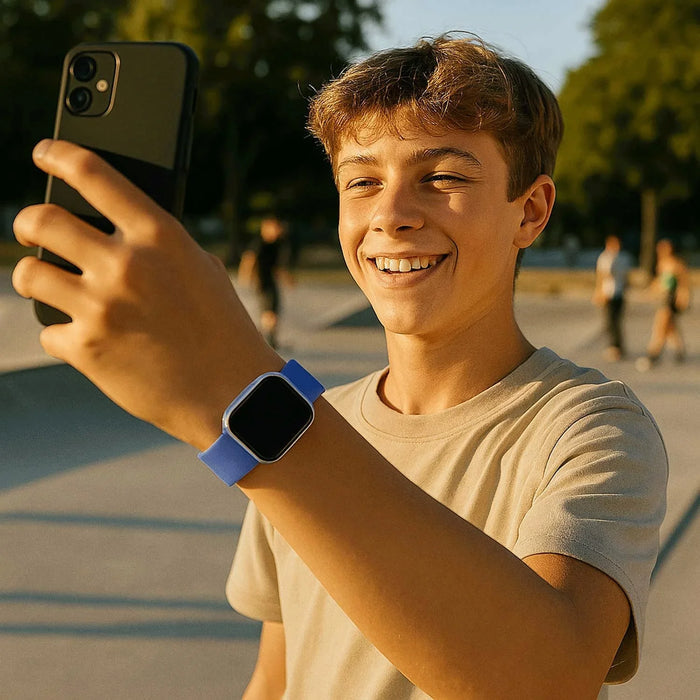 Apple Watch bandje Ovaro - siliconen - violetblauw