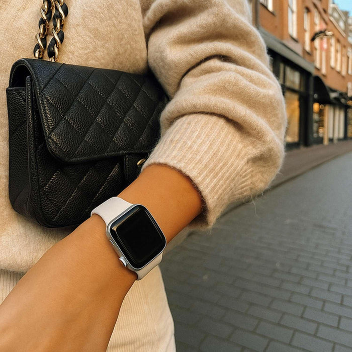 Apple Watch bandje Ovaro - siliconen - wit