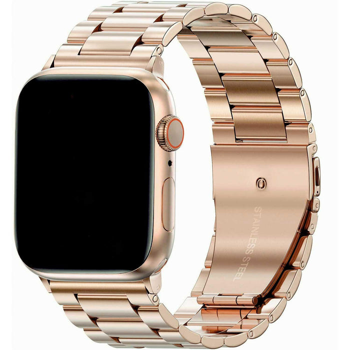 Apple Watch bandje Rivaro - staal - rose goud