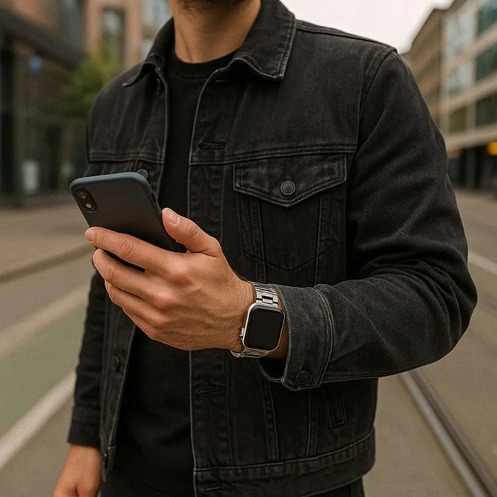Apple Watch bandje Rivaro - staal - zilver