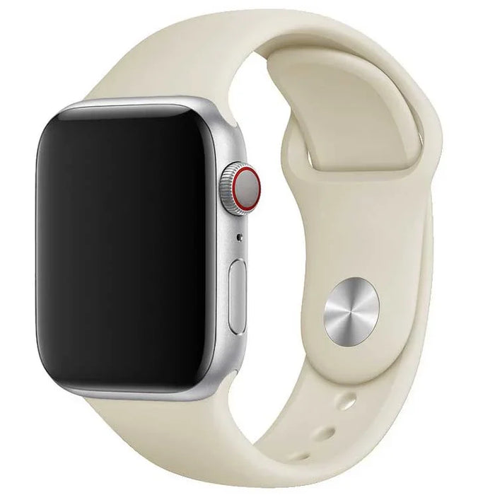 Apple Watch bandje Teyra - siliconen - antiekwit