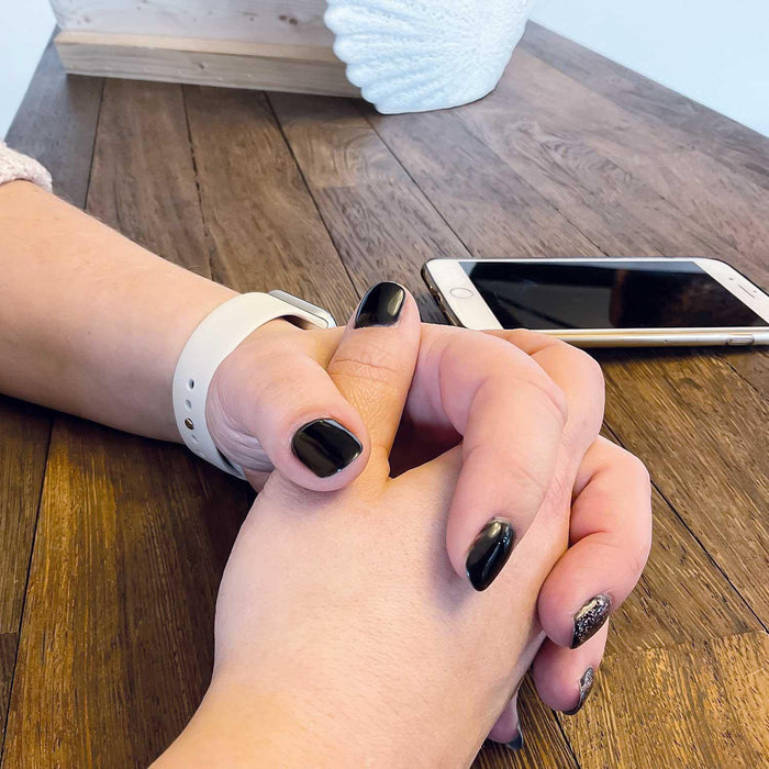 Apple Watch bandje Teyra - siliconen - antiekwit