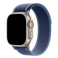 Apple Watch bandje Trail - nylon - blauw felblauw - zilver
