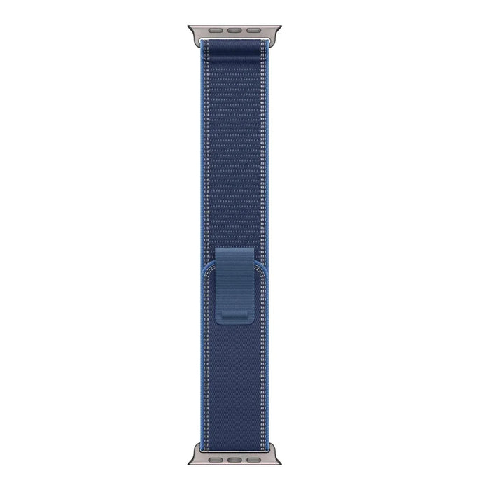 Apple Watch bandje Trail - nylon - blauw felblauw - zilver