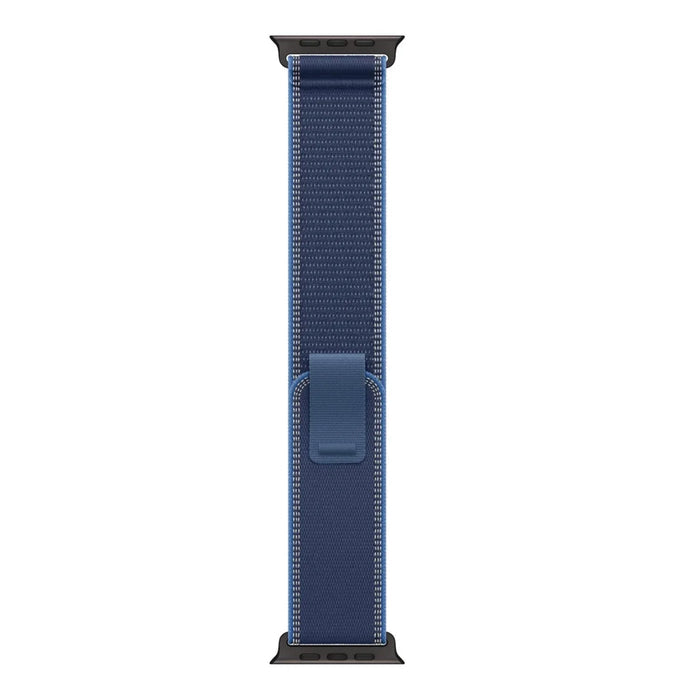 Apple Watch bandje Trail - nylon - blauw felblauw - zwart