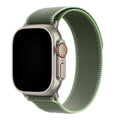 Apple Watch bandje Trail - nylon - groen neon - zilver