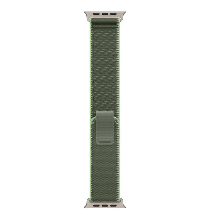 Apple Watch bandje Trail - nylon - groen neon - zilver