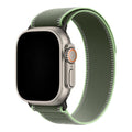 Apple Watch bandje Trail - nylon - groen neon - zwart