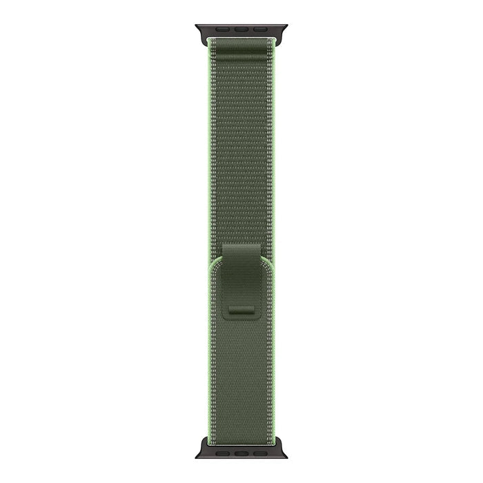 Apple Watch bandje Trail - nylon - groen neon - zwart