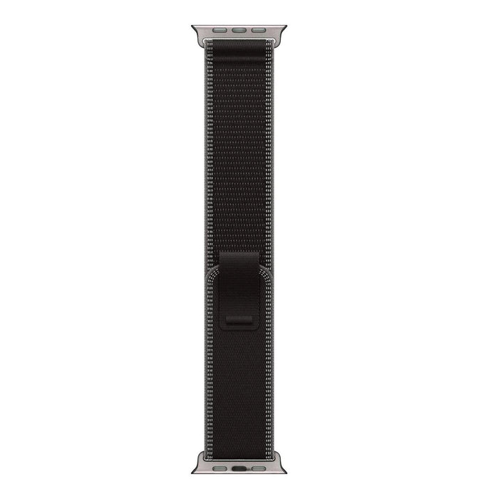 Apple Watch bandje Trail - nylon - zwart houtskool - zilver