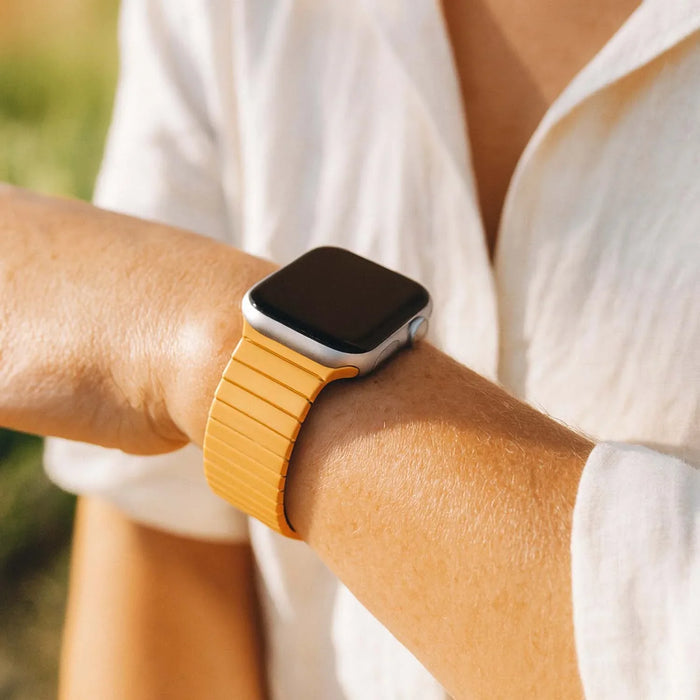 Apple Watch bandje Vetra - siliconen - geel