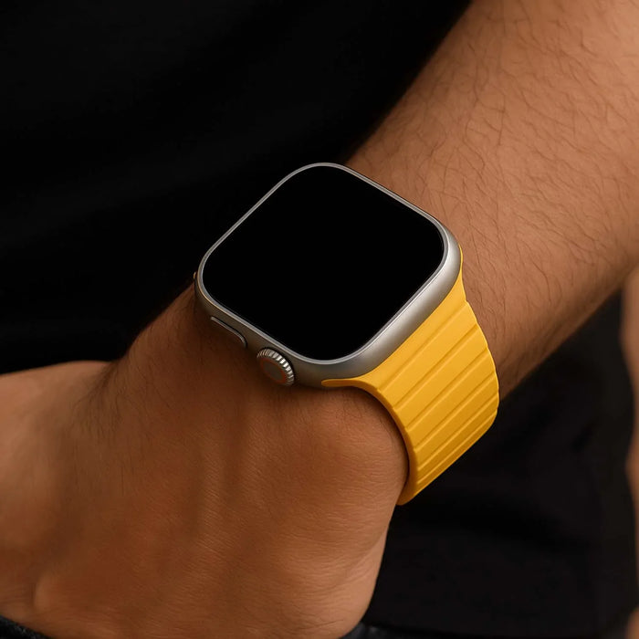 Apple Watch bandje Vetra - siliconen - geel