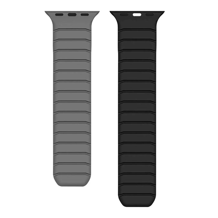 Apple Watch bandje Vetra - siliconen - grijs zwart