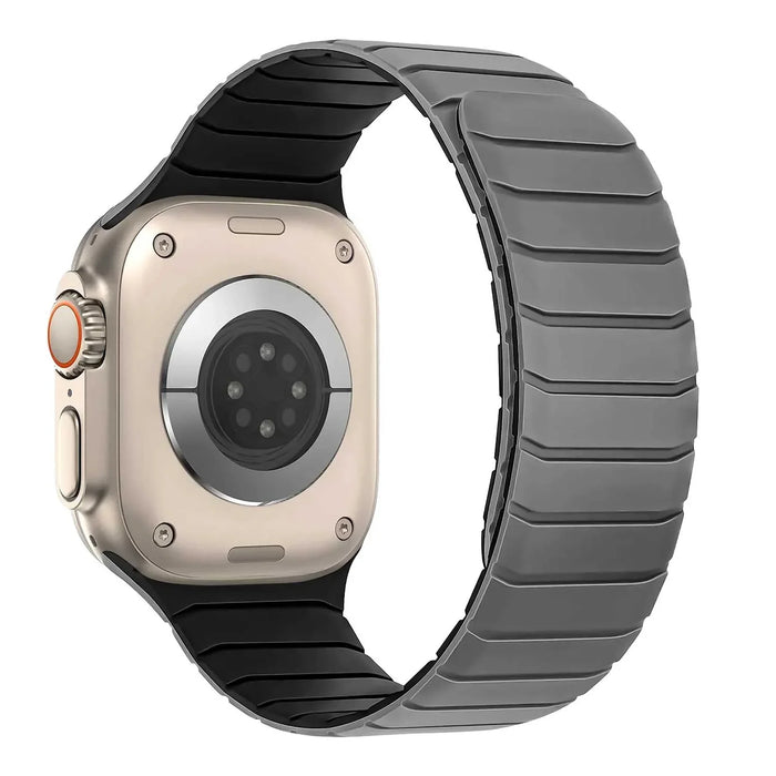 Apple Watch bandje Vetra - siliconen - grijs zwart