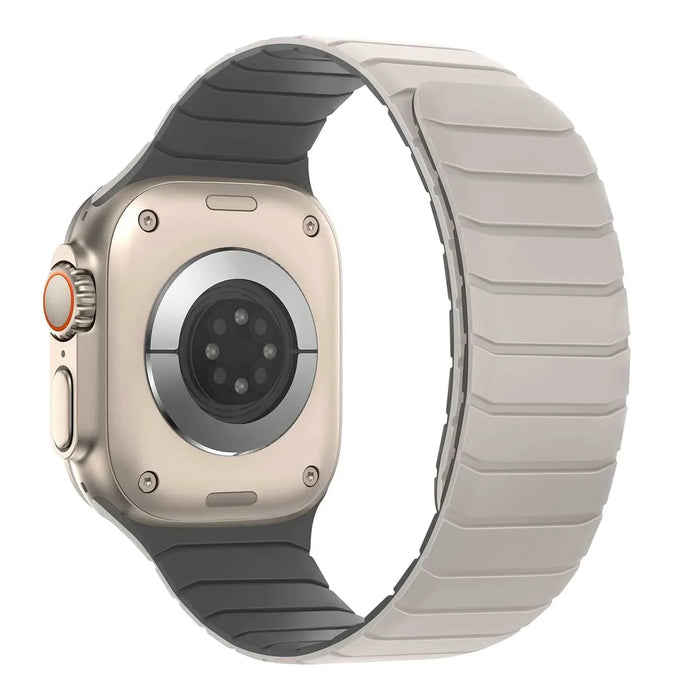 Apple Watch bandje Vetra - siliconen - sterrenlicht grijs