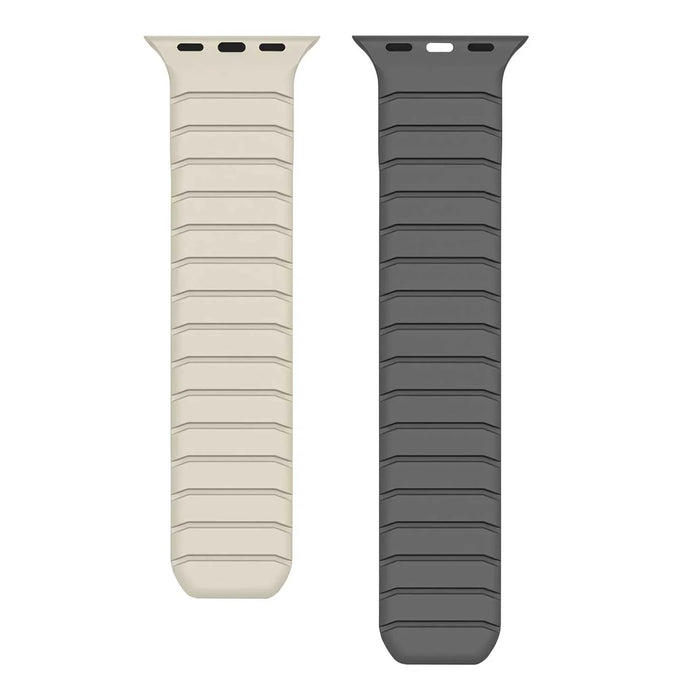 Apple Watch bandje Vetra - siliconen - sterrenlicht grijs