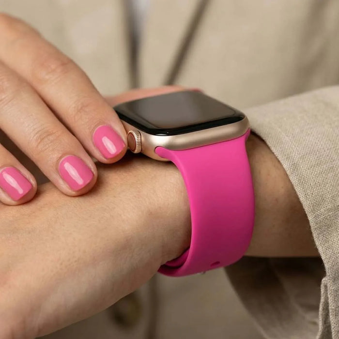 Apple Watch bandje Vyon - siliconen - felroze