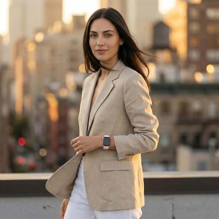 Apple Watch bandje Vyon - siliconen - lichtroze