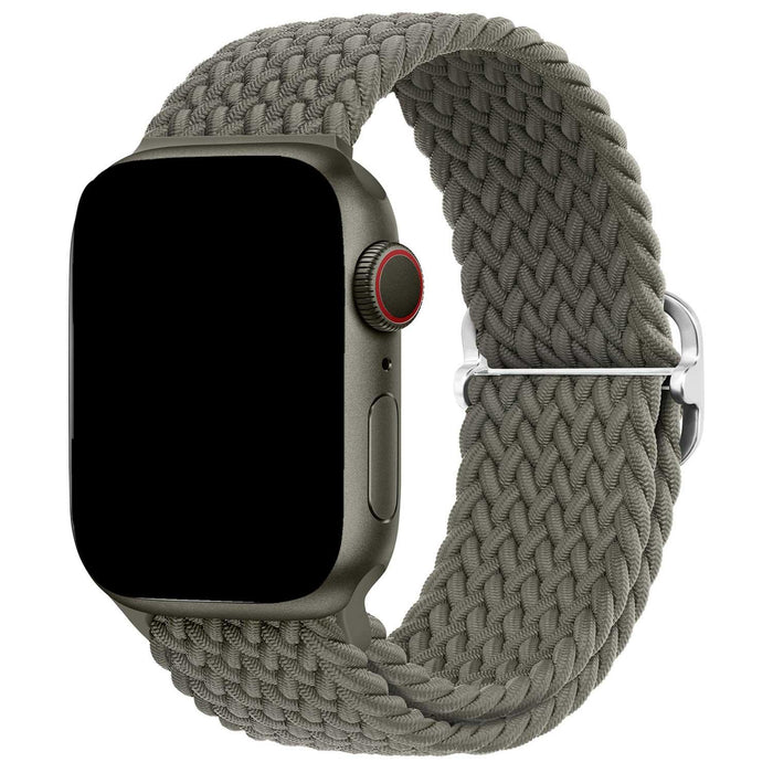 Apple Watch bandje Weavy - nylon - groen olijf