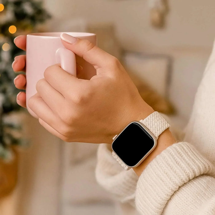 Apple Watch bandje Weavy - nylon - sterrenlicht