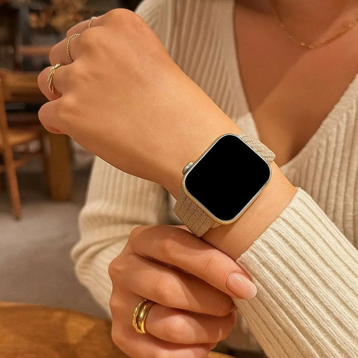 Apple Watch bandje Zyra - nylon - beige