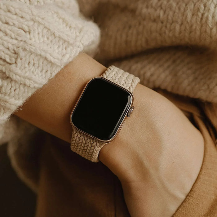 Apple Watch bandje Zyra - nylon - beige