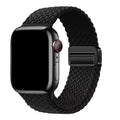 Apple Watch bandje Zyra - nylon - zwart